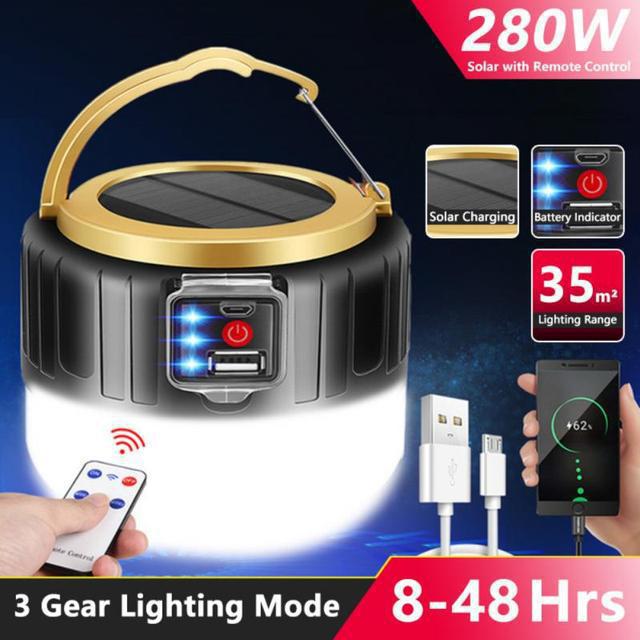 Solar Powered Rechargeable Emergency LED Light