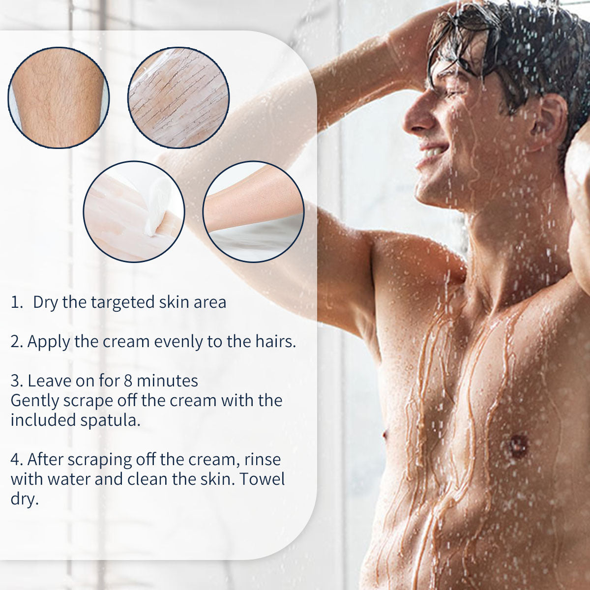 Men’s Depilatory Gel – Gentle Body Hair Removal Cream - BsBuy