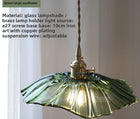 Copper & Glass Lotus Leaf Pendant Light – Nordic Luxury Chandelier - BsBuy