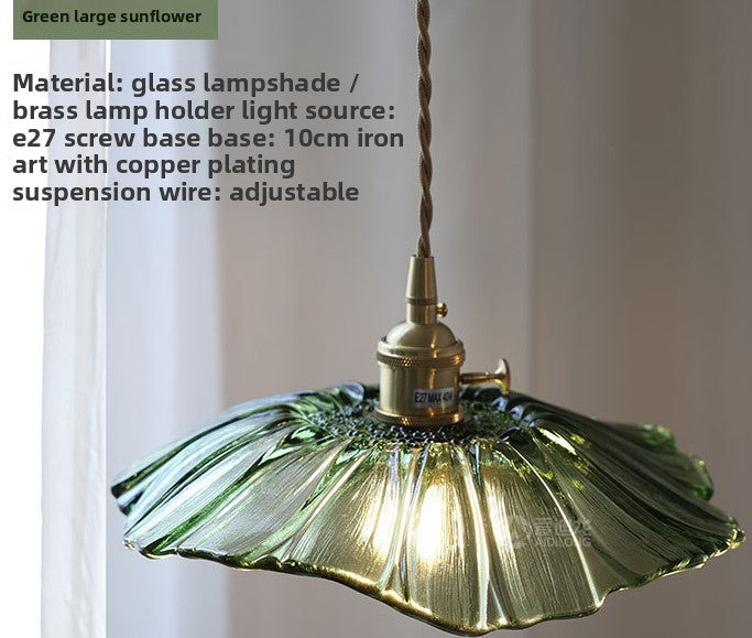 Copper & Glass Lotus Leaf Pendant Light – Nordic Luxury Chandelier - BsBuy