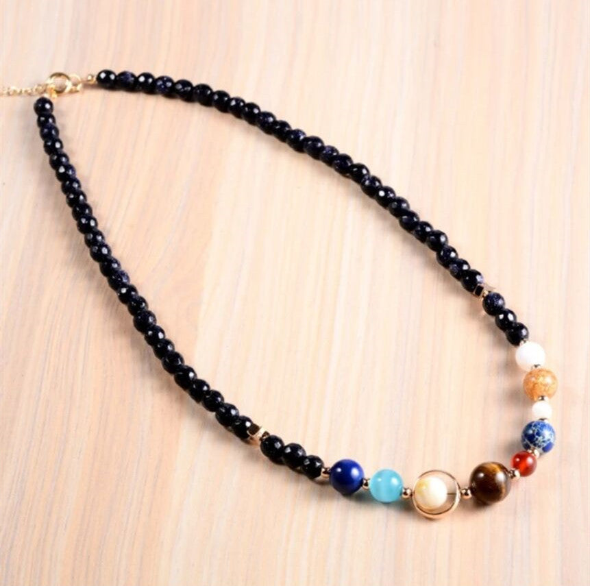 Universe Galaxy Solar System Necklace