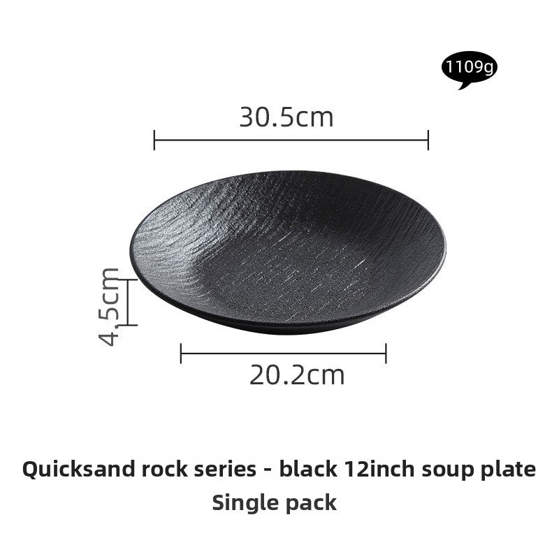 Black and White Ceramic Dishes, Dishes, Home Eating Bowls, Soup Bowls, Fish Plates