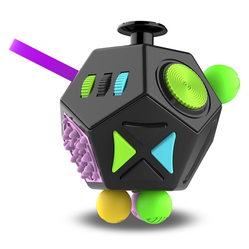 EDC Hand For Autism ADHD Anxiety Relief Focus Kids 12 Sides Anti-Stress Magic Stress Fidget Toys - BsBuy