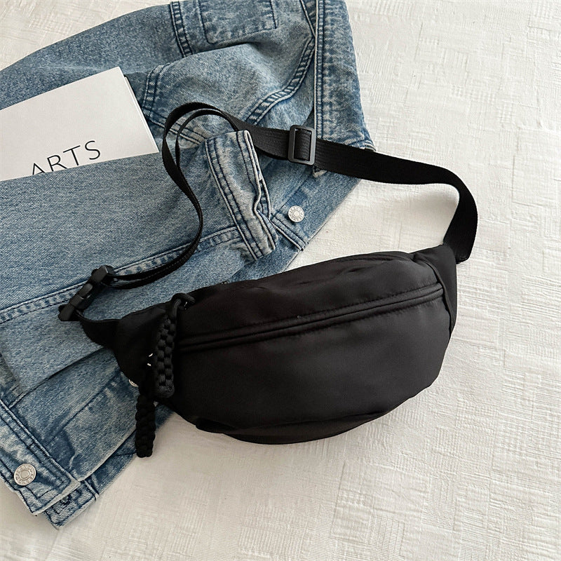 Crossbody bag women's casual bag canvas bag waist bag trendy sports chest bag - BsBuy