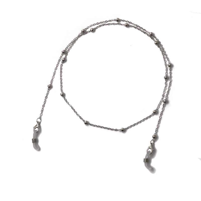 Dual-Use Bead Metal Glasses & Mask Chain — Non-Slip Sunglasses Lanyard for Women - BsBuy