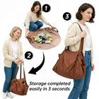 Foldable Travel Duffel Bag — Large Capacity Waterproof Tote | Weekend, Gym & Beach | Black & Brown - BsBuy