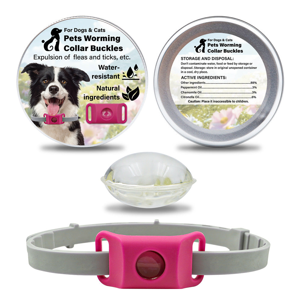 Pet Cat Dog Flea and Tick Prevention Silicone Collar with Insect Repellent Tag, Anti-Flea and Anti-Tick - BsBuy