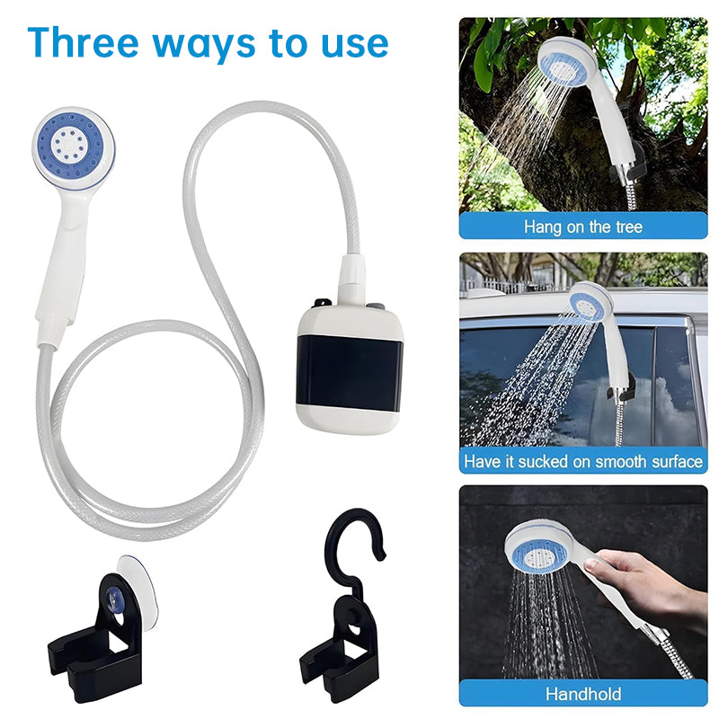 USB Rechargeable Portable Shower Pump — Outdoor Camping, Pet Wash & Car Cleaning Kit | 4–5 L/min - BsBuy