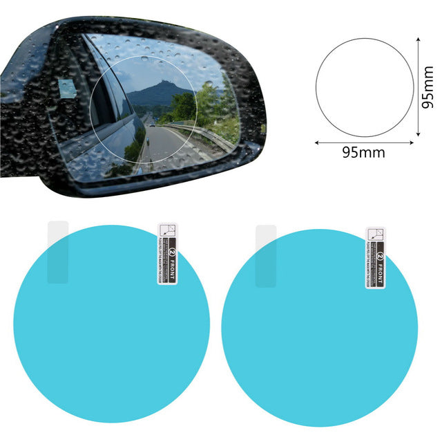 2PCS Car Mirror Window Clear Film Anti Dazzle Car Rearview Mirror Protective Film Waterproof Rainproof Anti Fog Car Sticker - BsBuy