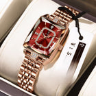 Swiss Brand Square Women's Watch Waterproof Mechanical