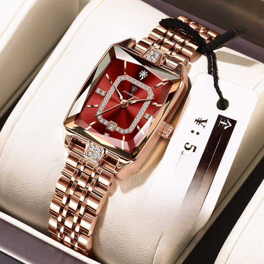 Swiss Brand Square Women's Watch Waterproof Mechanical