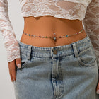 Bohemian style inlaid colorful crystal body chain ins style alloy versatile waist chain - BsBuy