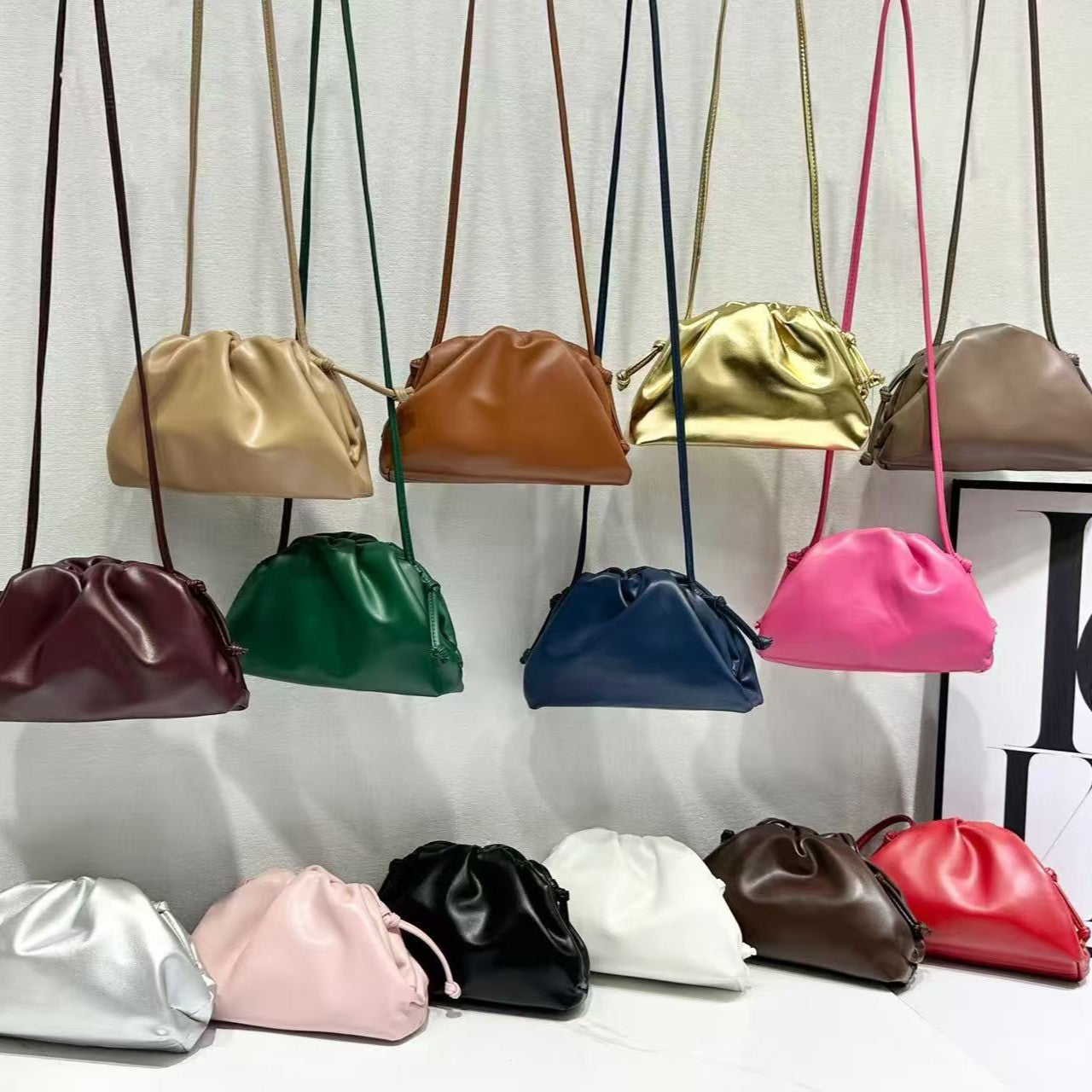Women’s Pleated Leather Clutch Bag – Versatile Shoulder & Crossbody Bag - BsBuy