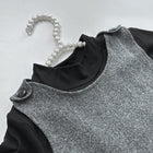 Chic Wool Vest Set for Girls - Long Sleeve Top  Autumn Fashion 3-Piece Outfit - BsBuy
