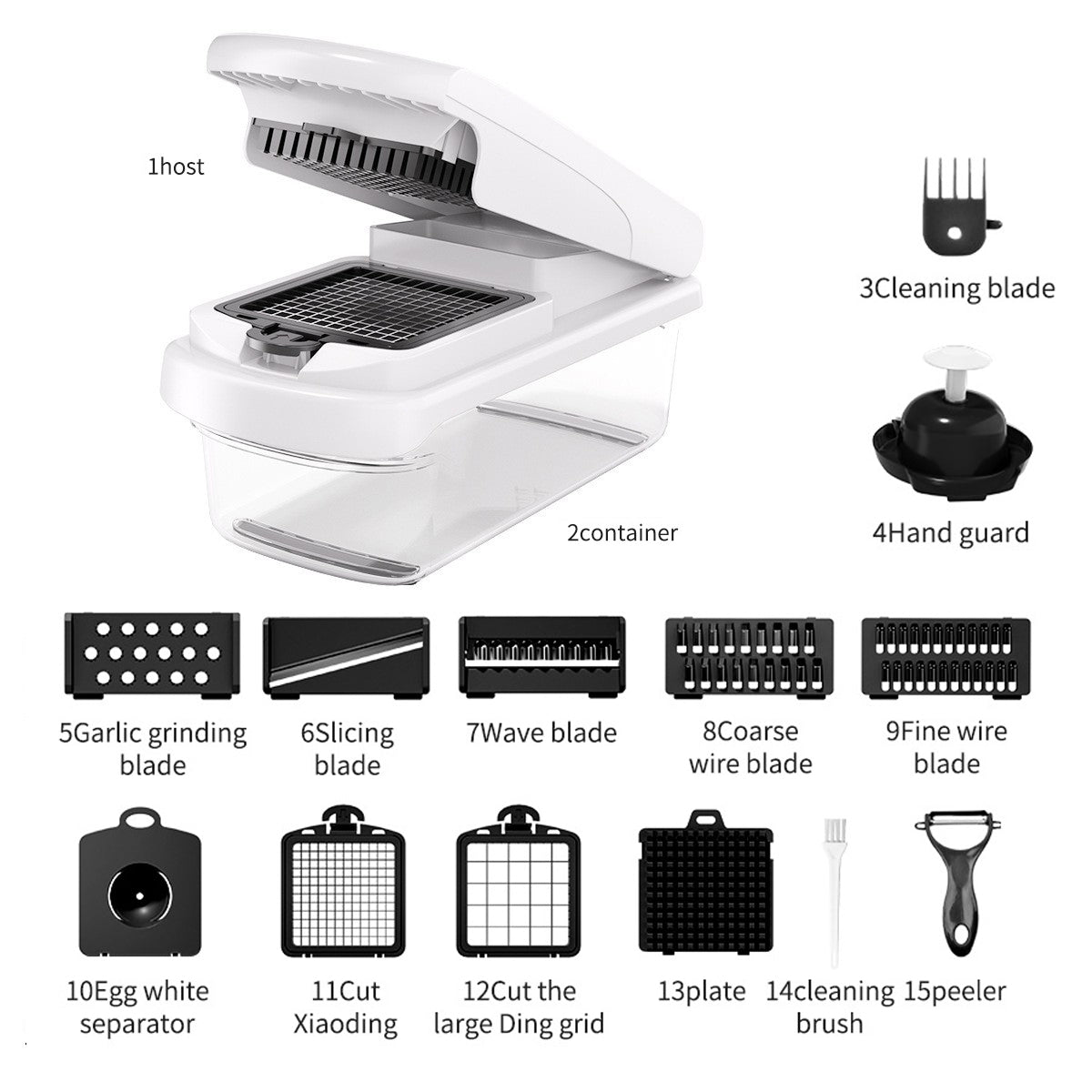 15-in-1 Multifunctional Vegetable Slicer & Grater Set - BsBuy