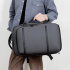 Men’s Leather Business Laptop Backpack – Premium Expandable 36–55L - BsBuy