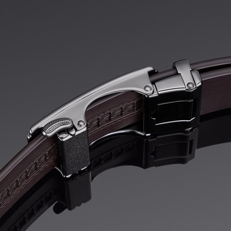 Men's Automatic Buckle Genuine Leather Belt - BsBuy