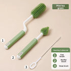 Silicone Baby Bottle Brush Set — Eco-Friendly 360° Cleaning Brushes for Bottles & Nipples - BsBuy