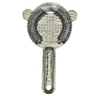 304 Stainless Steel Cocktail Ice Strainer — Spring-Loaded Cross Pattern Filter | Natural, Black, Gold & Rose Gold - BsBuy
