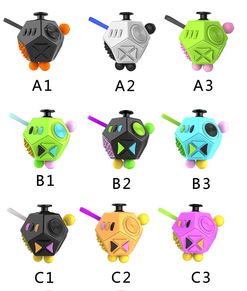 EDC Hand For Autism ADHD Anxiety Relief Focus Kids 12 Sides Anti-Stress Magic Stress Fidget Toys - BsBuy