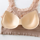 Women's Lace Sports Bra — Cotton Yoga & Fitness Crop Top | One Size - BsBuy