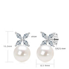 Four-Leaf Clover Freshwater Pearl Earrings — S925 Sterling Silver | Light Luxury Style - BsBuy