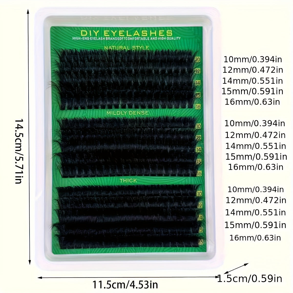 Voluminous and fluffy false eyelashes with soft fibers at the outer corners of eyes
