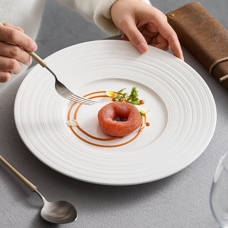 Brushed Ceramic Western Dinner Plate