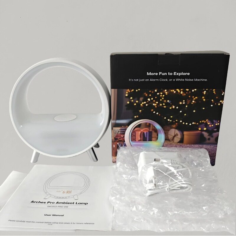 Smart LED Sunrise Wake-Up Light with Bluetooth Speaker & Wireless Charging - BsBuy