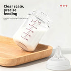 Wide Caliber Glass Baby Feeding Bottle — Anti-Choking Nipple, Breast-Feel Design for Newborns+ - BsBuy