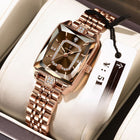 Swiss Brand Square Women's Watch Waterproof Mechanical
