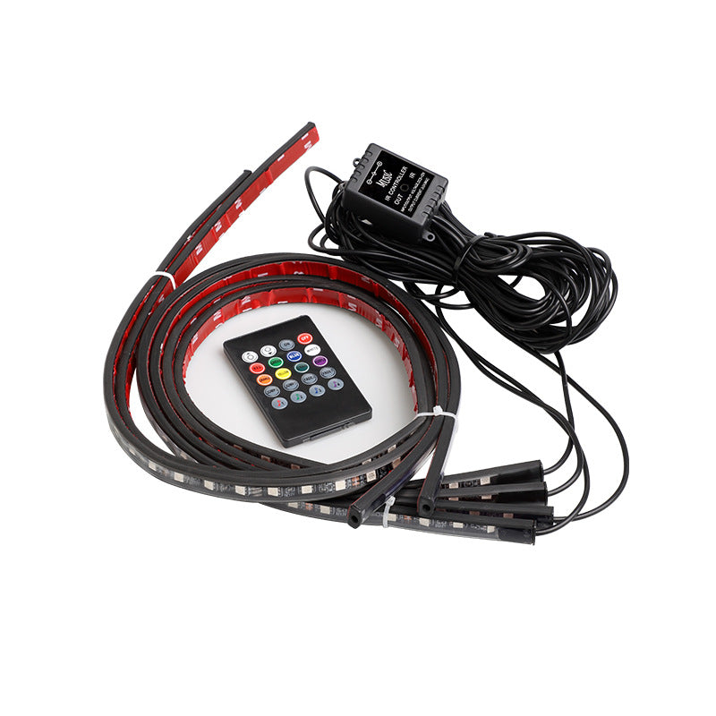 Car LED Atmosphere Light Strip with Voice Control and Bluetooth APP - BsBuy