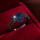 Heart-Shaped Zircon Ring | Gold, Silver & Gunmetal | 12 Colours | Sizes 6–9 - BsBuy