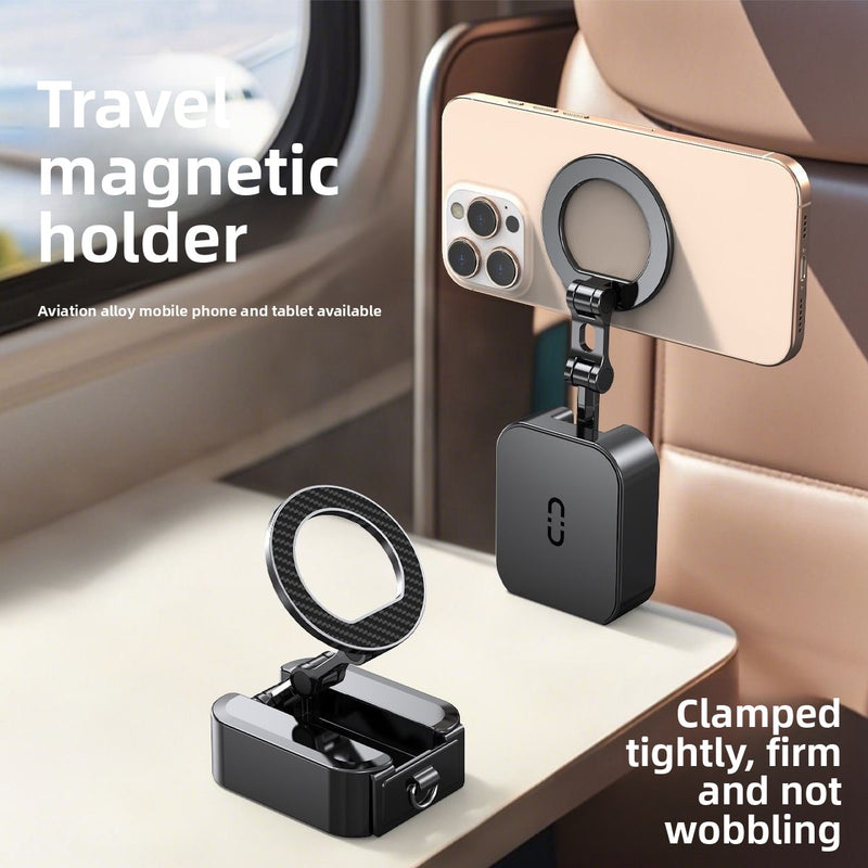 Magnetic Phone Holder – Foldable Travel Stand for Plane, Train & Desk - BsBuy