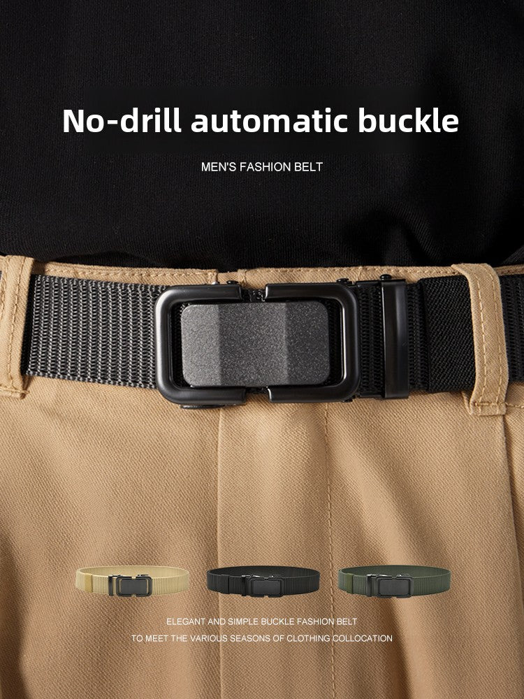 Mens Automatic Buckle Canvas Belt - BsBuy