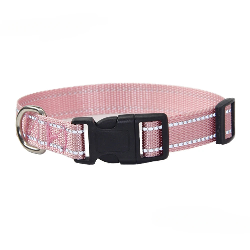 Nylon Dog Collar & Leash Set — Vibrant Colours for Small, Medium & Large Dogs - BsBuy
