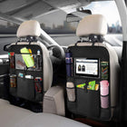 Car Rear Seat Anti-Kick Storage Bag — Multi-Functional Organiser | Black - BsBuy