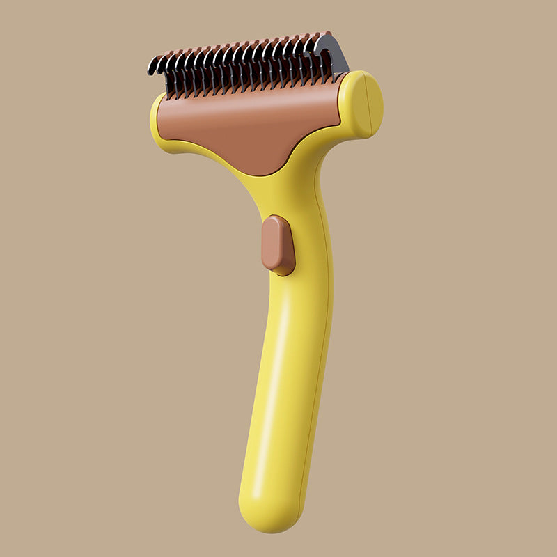 Pet Self-Cleaning Detangling Brush — One-Button Hair Removal Comb for Cats & Dogs - BsBuy