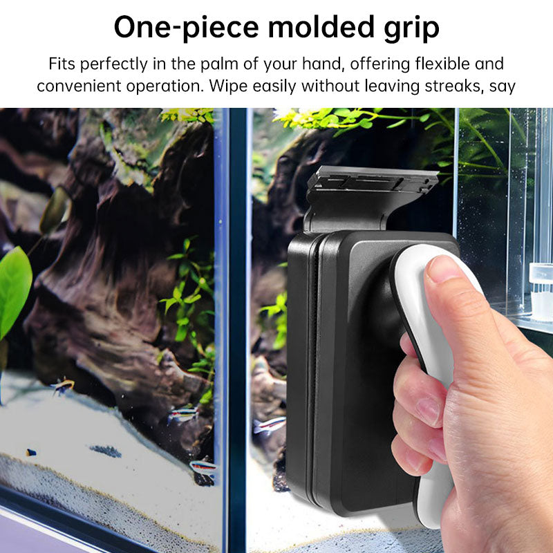 Strong Magnetic Aquarium Cleaner, Floating Algae Scraper Brush with Non-Slip Handle for Small, Medium & Large Fish Tanks - BsBuy