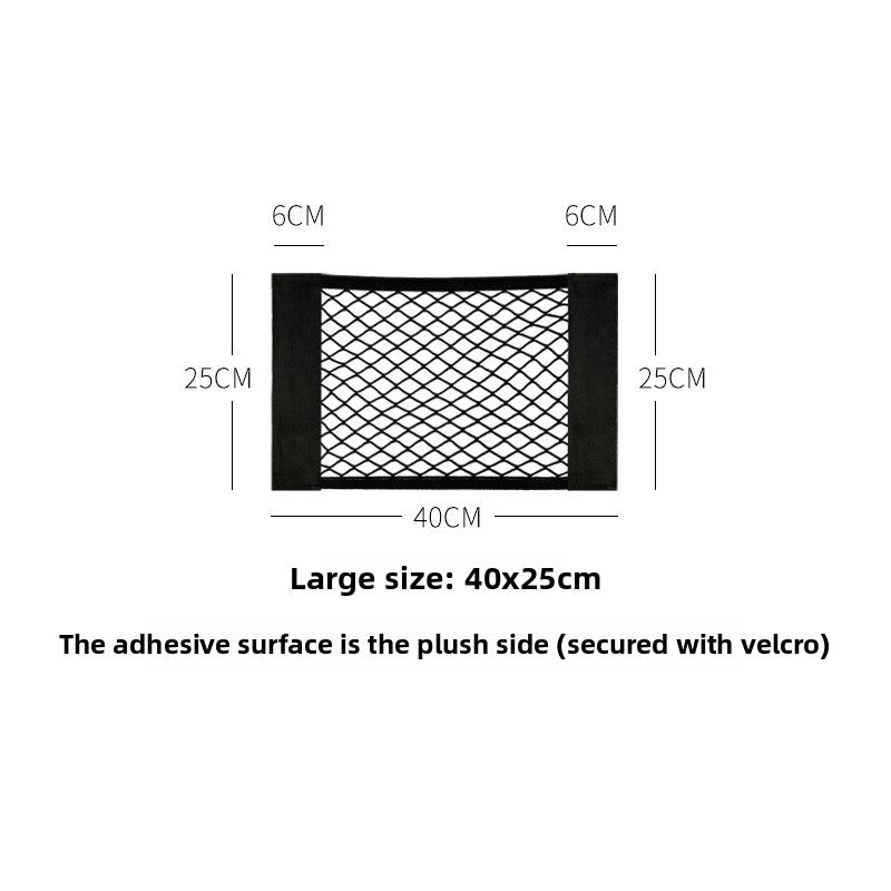 Car Trunk Storage Net Bag with Velcro - BsBuy