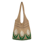 New Flower Bag Tulip Bag Retro Knitted Bag Handbag Shoulder Bag Woolen Bag for Women - BsBuy