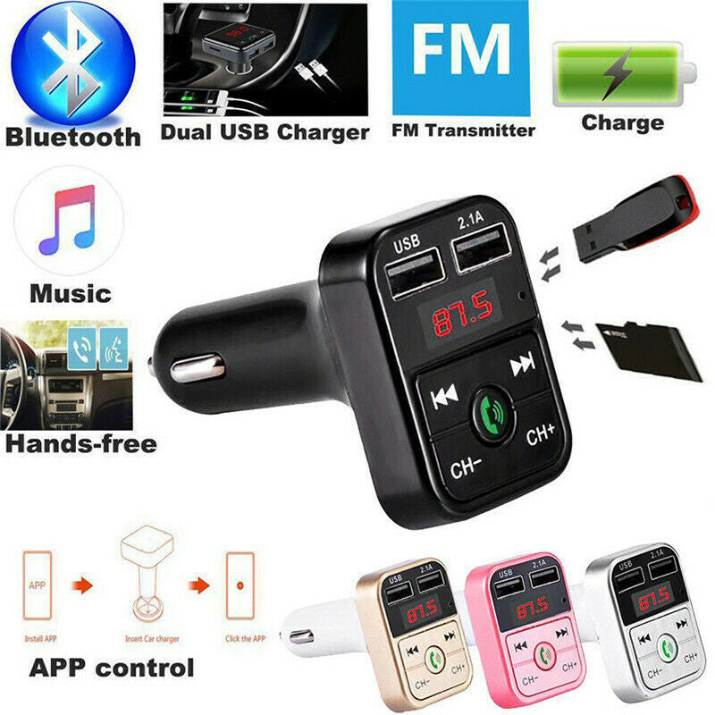 Bluetooth Car FM Transmitter – MP3 Player, Hands-Free Calling & USB Charger - BsBuy