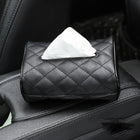 Luxury Leather Car Hanging Tissue Box – Stylish Car Organiser - Black