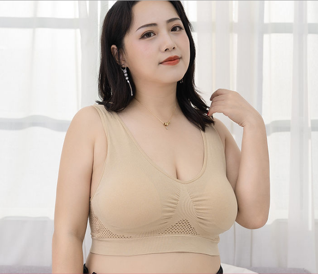 Large size bra beautiful back bra thin design without steel ring vest style sports bra - BsBuy