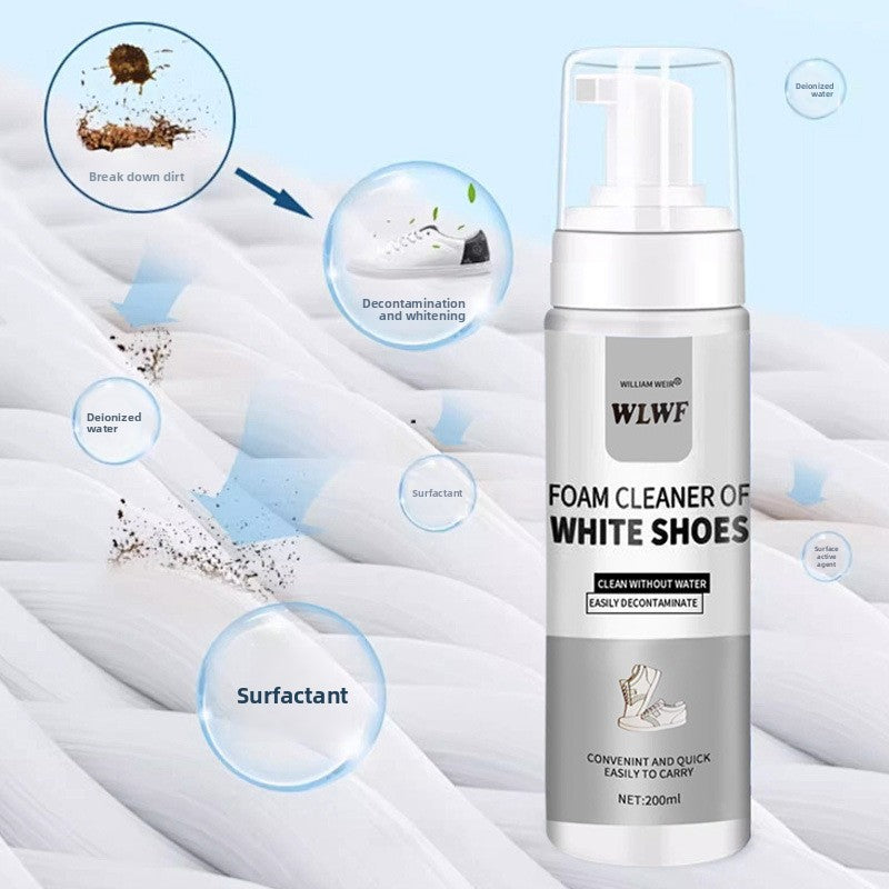 Foam Shoe Cleaner & Whitener 200ml – Sneaker & White Shoe Restorer - BsBuy
