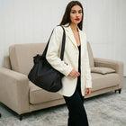 Foldable Travel Duffel Bag — Large Capacity Waterproof Tote | Weekend, Gym & Beach | Black & Brown - BsBuy