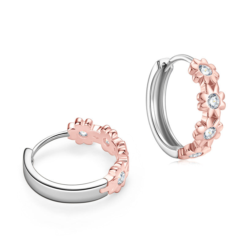 Daisy Flower Moissanite Earrings — S925 Sterling Silver | VVS1 Brilliance - BsBuy