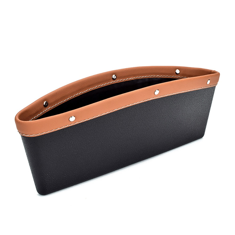 Car Seat Gap Organiser – PU Leather Storage Bag for Console & Seat Gap - BsBuy