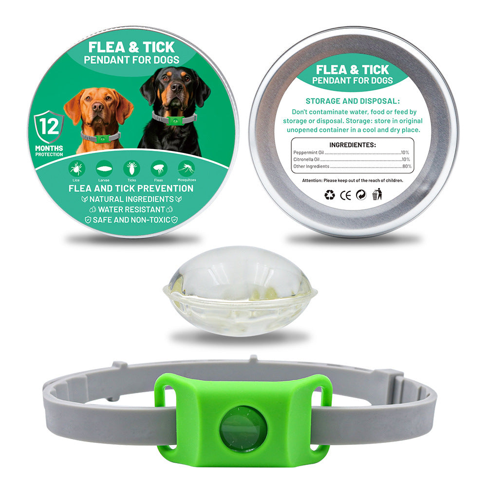 Pet Cat Dog Flea and Tick Prevention Silicone Collar with Insect Repellent Tag, Anti-Flea and Anti-Tick - BsBuy