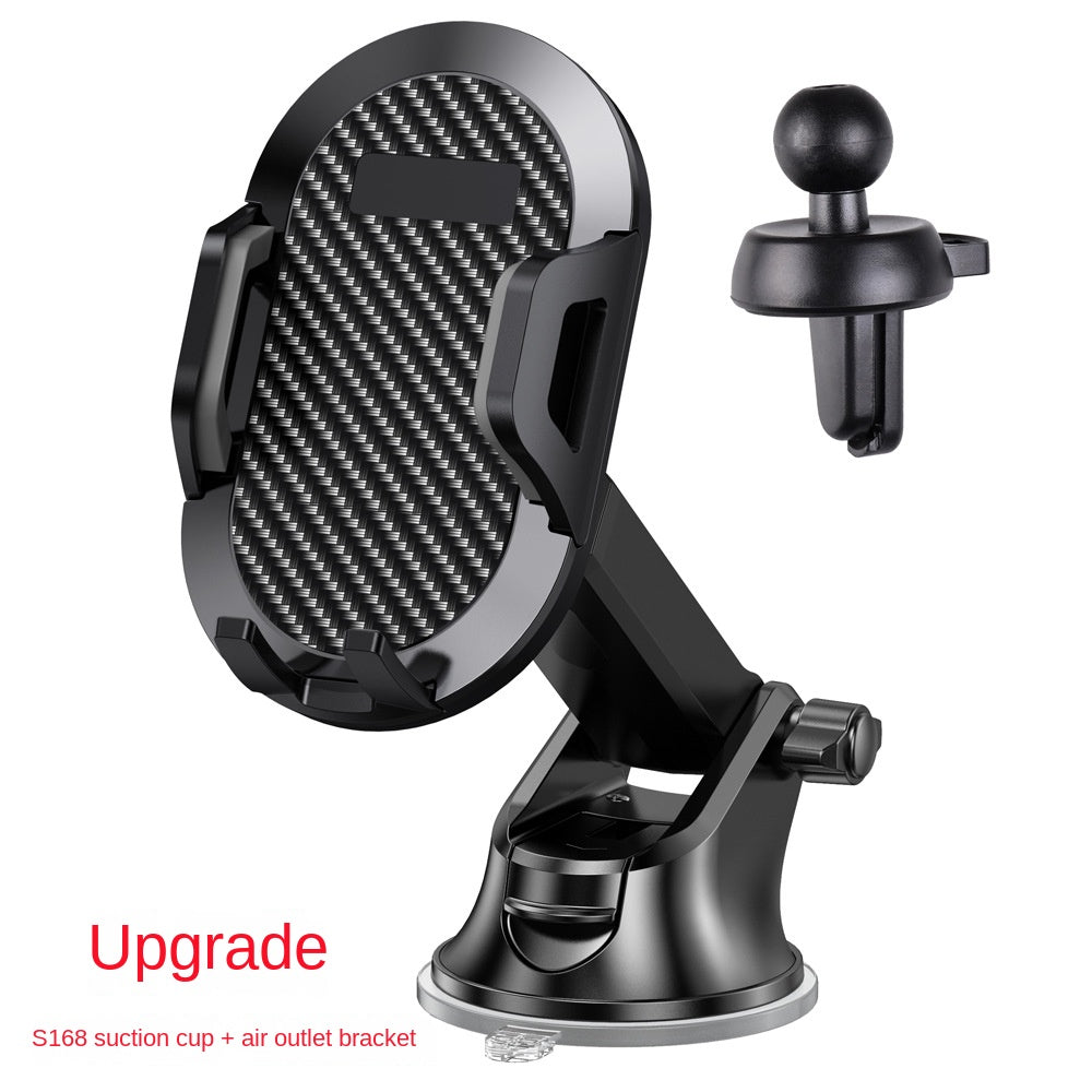 Long Rod Automatic Lock Car Phone Holder — Telescopic Suction Cup & Air Vent Mount | Universal Fit - BsBuy
